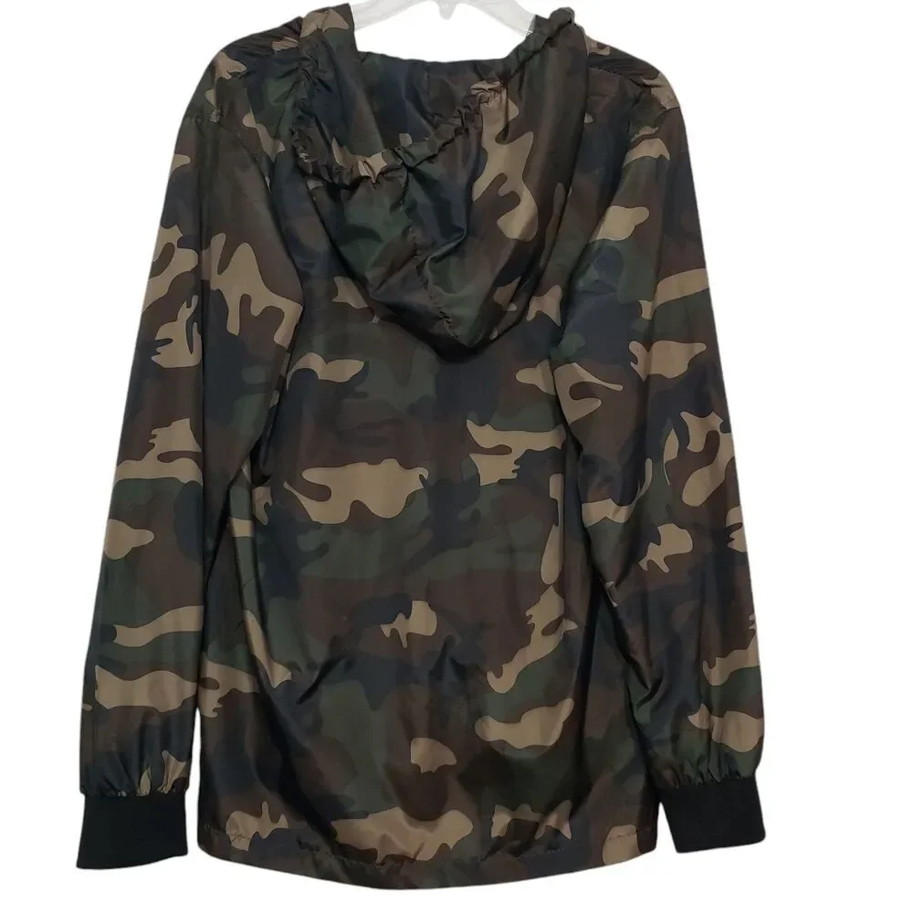 G-NET Men's Camo Pullover Hoodie Lightweight Jacket / Raincoat, Size Medium
